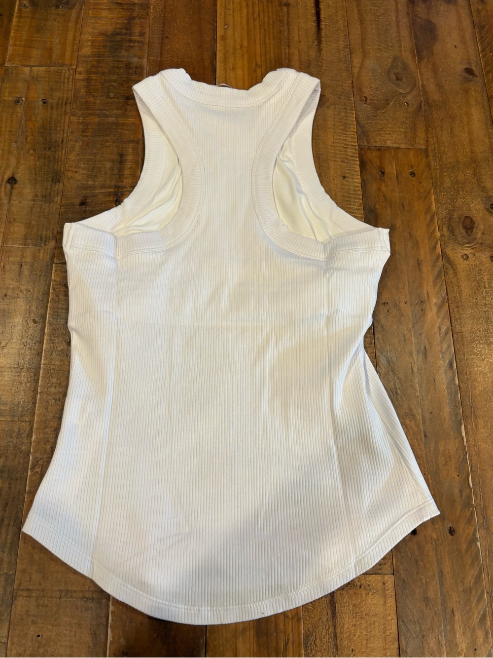 Fabletics White Ribbed Racerback Tank - Picture 2 of 3